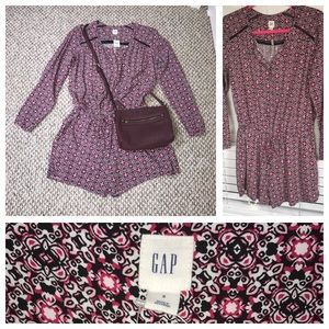 GAP | Tie Waist Long Sleeve Sm. Romper BAG NOT INCLUDED